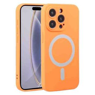 For iPhone 16 Pro Max Liquid Silicone Magsafe Phone Case(Orange)