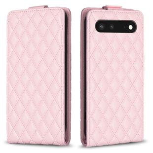 For Google Pixel 7 Diamond Lattice Vertical Flip Leather Phone Case(Pink)