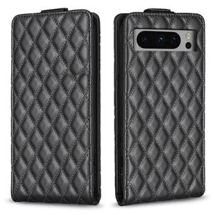 For Google Pixel 8 Pro Diamond Lattice Vertical Flip Leather Phone Case(Black)