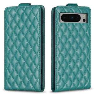 For Google Pixel 8 Pro Diamond Lattice Vertical Flip Leather Phone Case(Green)