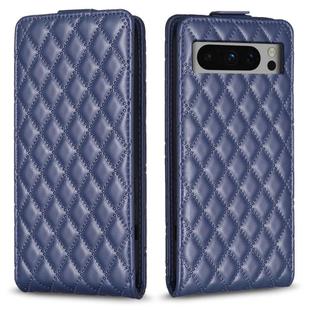 For Google Pixel 8 Pro Diamond Lattice Vertical Flip Leather Phone Case(Blue)