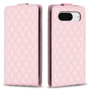 For Google Pixel 8 Diamond Lattice Vertical Flip Leather Phone Case(Pink)