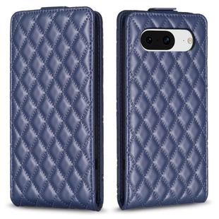 For Google Pixel 8 Diamond Lattice Vertical Flip Leather Phone Case(Blue)
