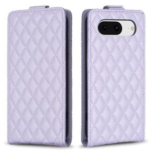For Google Pixel 8 Diamond Lattice Vertical Flip Leather Phone Case(Purple)
