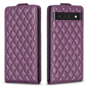 For Google Pixel 7 Pro Diamond Lattice Vertical Flip Leather Phone Case(Dark Purple)