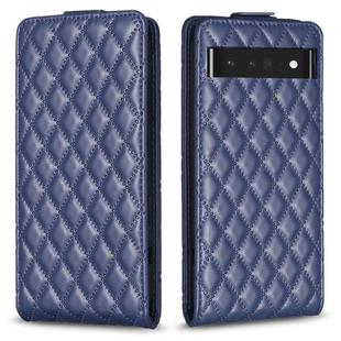 For Google Pixel 7 Pro Diamond Lattice Vertical Flip Leather Phone Case(Blue)