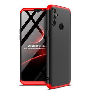 For OPPO Realme C3 GKK Three Stage Splicing Full Coverage PC Protective Case(Black Red)