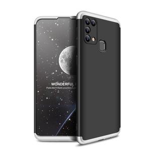 For Samsung Galaxy M31 GKK Three Stage Splicing Full Coverage PC Protective Case(Black Silver)