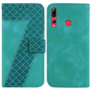 For Huawei P Smart Z/Y9 Prime 2019 7-shaped Embossed Leather Phone Case(Green)