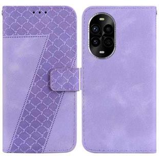 For Huawei nova 13 Pro Seven-shaped Embossed Leather Phone Case(Purple)