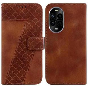 For Huawei nova 13 Pro Seven-shaped Embossed Leather Phone Case(Brown)