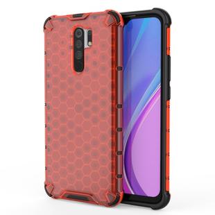 For Xiaomi Redmi 9 Shockproof Honeycomb PC + TPU Protective Case(Red)