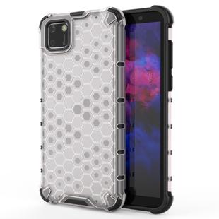 For Huawei Y5p Shockproof Honeycomb PC + TPU Protective Case(White)