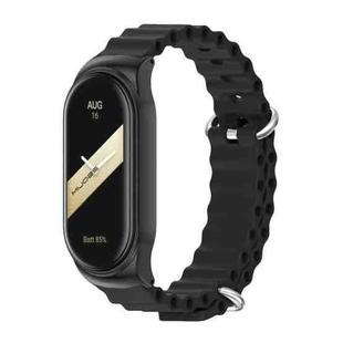For Xiaomi Mi Band 8 Mijobs CS Case Marine Silicone Breathable Watch Band(Black)