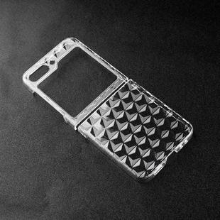 For Samsung Galaxy Z Flip5 Transparent Diamond Texture PC Phone Case