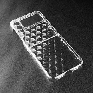 For Samsung Galaxy Z Flip4 Transparent Diamond Texture PC Phone Case