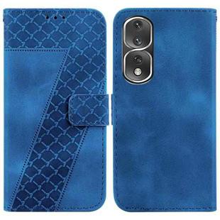 For Honor 80 Pro Seven-shaped Embossed Leather Phone Case(Blue)