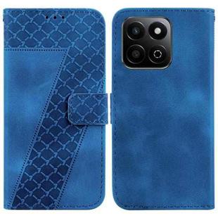 For Honor Play 60 Plus Seven-shaped Embossed Leather Phone Case(Blue)