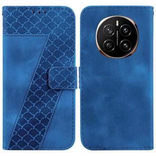 For Honor Magic7 Seven-shaped Embossed Leather Phone Case(Blue)