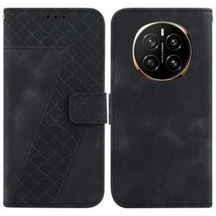 For Honor Magic7 Seven-shaped Embossed Leather Phone Case(Black)