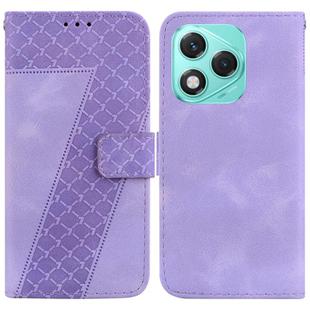 For Honor 400 Lite Seven-shaped Embossed Leather Phone Case(Purple)