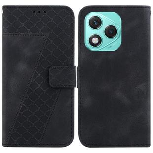 For Honor 400 Lite Seven-shaped Embossed Leather Phone Case(Black)