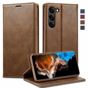 For Samsung Galaxy S24 LC.IMEEKE RFID Anti-theft Leather Phone Case(Brown)