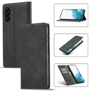 For Samsung Galaxy A25 5G LC.IMEEKE Strong Magnetism Microfiber Leather Phone Case(Black)