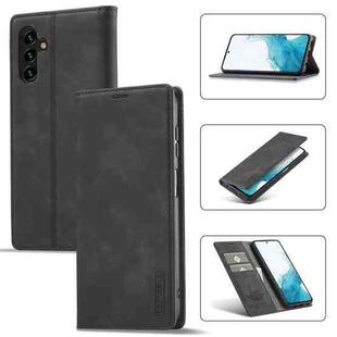 For Samsung Galaxy A35 5G LC.IMEEKE Strong Magnetism Microfiber Leather Phone Case(Black)