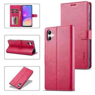 For Samsung Galaxy A05 LC.IMEEKE Calf Texture Leather Phone Case(Red)