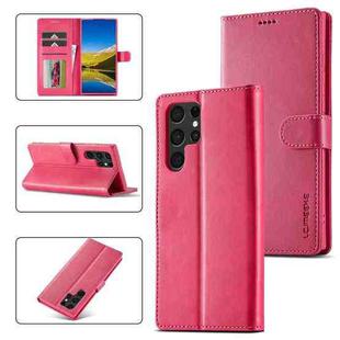 For Samsung Galaxy S24 Ultra 5G LC.IMEEKE Calf Texture Leather Phone Case(Red)