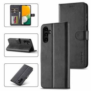 For Samsung Galaxy A15 5G LC.IMEEKE Calf Texture Leather Phone Case(Black)