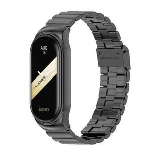 For Xiaomi Mi Band 8 Mijobs CS Case Bamboo Buckle Metal Watch Band(Black)