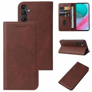 For Samsung Galaxy M54 Magnetic Closure Leather Phone Case(Brown)