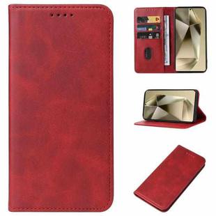 For Samsung Galaxy S24 Ultra 5G Magnetic Closure Leather Phone Case(Red)