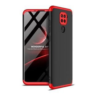 For Xiaomi Redmi Note 9 4G International Version / Redmi 10X 4G GKK Three Stage Splicing Full Coverage PC Protective Case(Black Red)