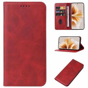 For OPPO Reno11 Pro China Magnetic Closure Leather Phone Case(Red)