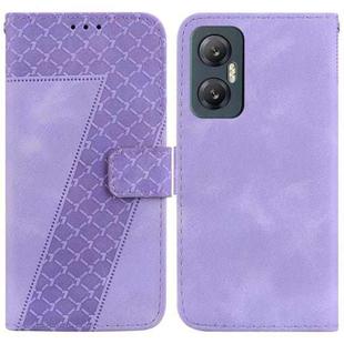 For Infinix Hot 20 5G 7-shaped Embossed Leather Phone Case(Purple)