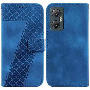 For Infinix Hot 20 5G 7-shaped Embossed Leather Phone Case(Blue)