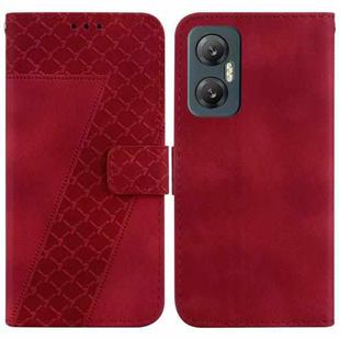 For Infinix Hot 20 5G 7-shaped Embossed Leather Phone Case(Red)