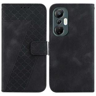 For Infinix Hot 20S 7-shaped Embossed Leather Phone Case(Black)