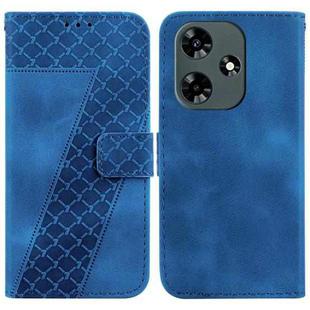 For Infinix Hot 30 7-shaped Embossed Leather Phone Case(Blue)