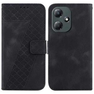 For Infinix Hot 30 Play/X6835 7-shaped Embossed Leather Phone Case(Black)