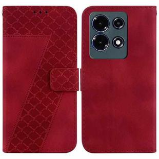 For Infinix Note 30 Seven-shaped Embossed Leather Phone Case(Red)