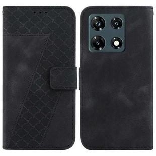 For Infinix Note 30 Pro 7-shaped Embossed Leather Phone Case(Black)