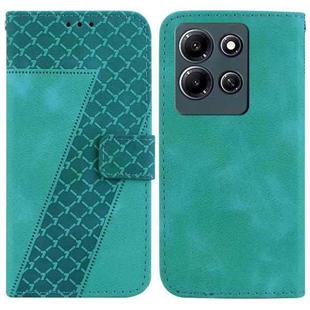 For Infinix Note 30i 7-shaped Embossed Leather Phone Case(Green)