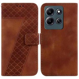 For Infinix Note 30i 7-shaped Embossed Leather Phone Case(Brown)