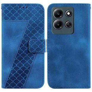For Infinix Note 30i 7-shaped Embossed Leather Phone Case(Blue)