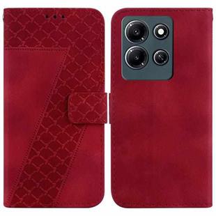 For Infinix Note 30i 7-shaped Embossed Leather Phone Case(Red)
