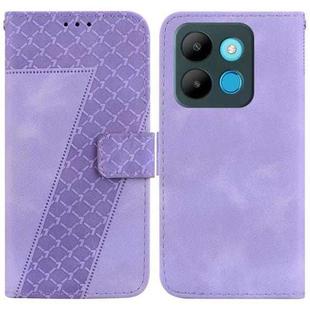 For Infinix Smart 7 African Version/X6515 7-shaped Embossed Leather Phone Case(Purple)